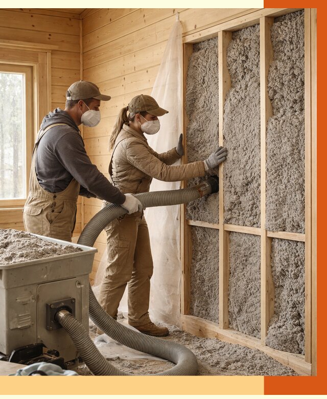 Утепление дачного дома эковатой в Тихвине от 1585 руб./м2 — комплексно, ТепломастерТхв