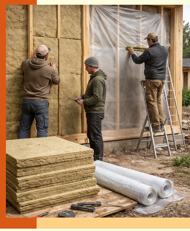 Утепление каркасного дома в Тихвине под ключ с гарантией качества