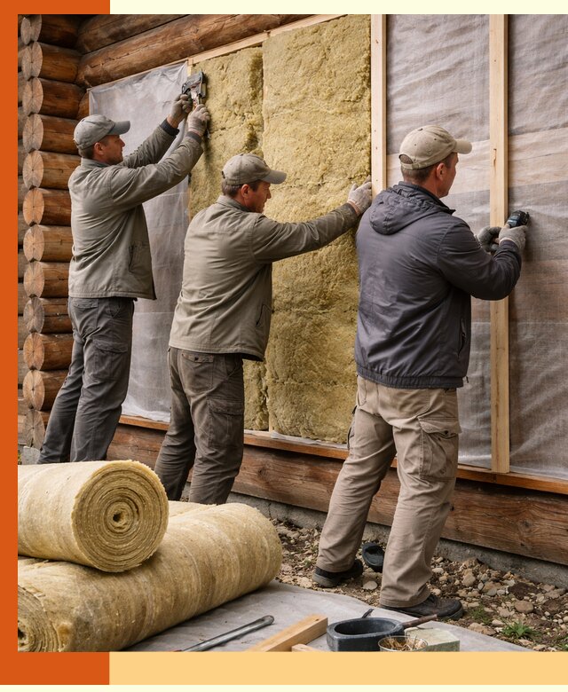 Утепление деревянного дома в Тихвине эффективными технологиями