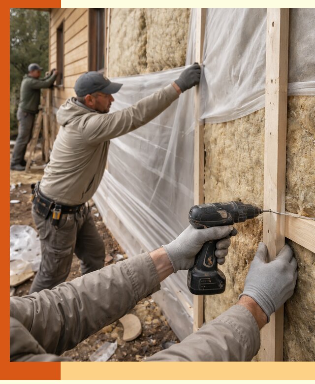 Утепление дома из бруса в Тихвине качественно и долговечно
