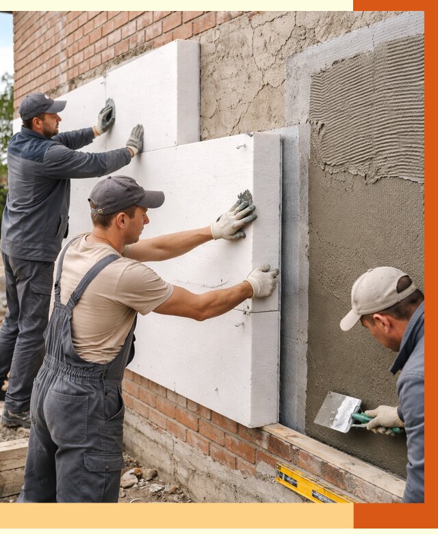 Утепление кирпичного дома в Тихвине от 4590 руб. под ключ | ТепломастерТхв