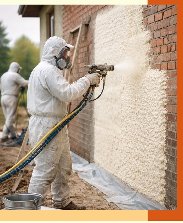 Утепление кирпичного дома ППУ в Тихвине под ключ от 7103 руб. | ТепломастерТхв