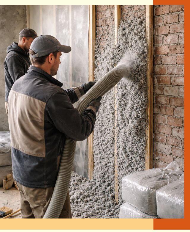 Утепление кирпичного дома эковатой в Тихвине от 2568 руб./м² | ТепломастерТхв