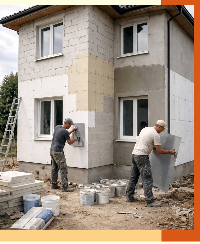 Утепление дома из газобетона в Тихвине от 4590 руб./м² — заказать у ТепломастерТхв