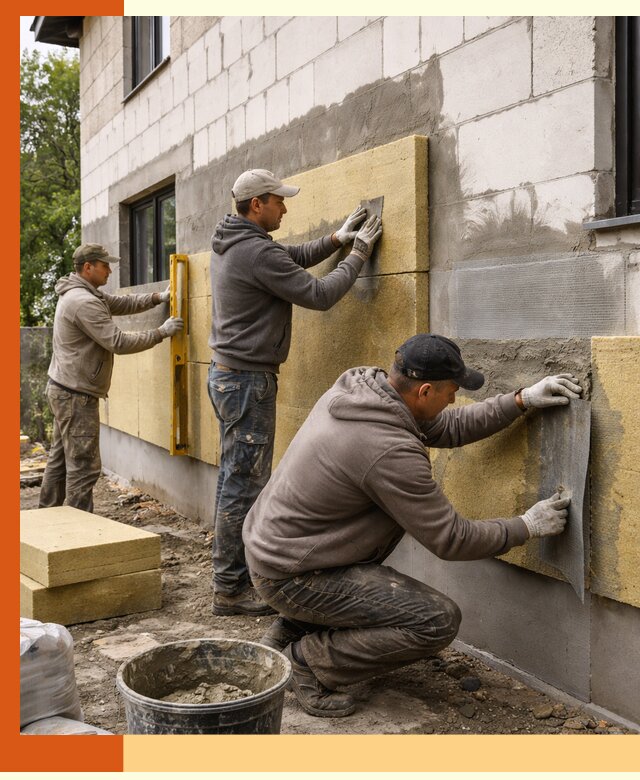 Утепление дома из газобетона в Тихвине качественно и долговечно