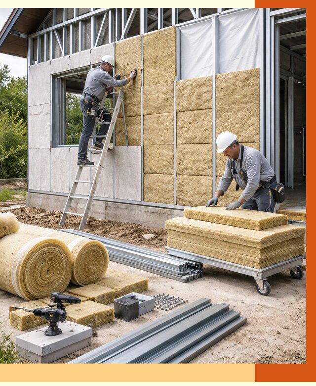 Утепление дома из ЛСТК в Тихвине от 5683 руб./м² — профессионально | ТепломастерТхв