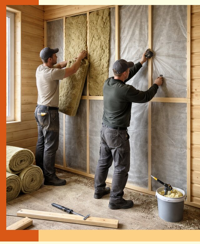 Утепление дома из минибруса в Тихвине: комплексные теплоизоляционные работы