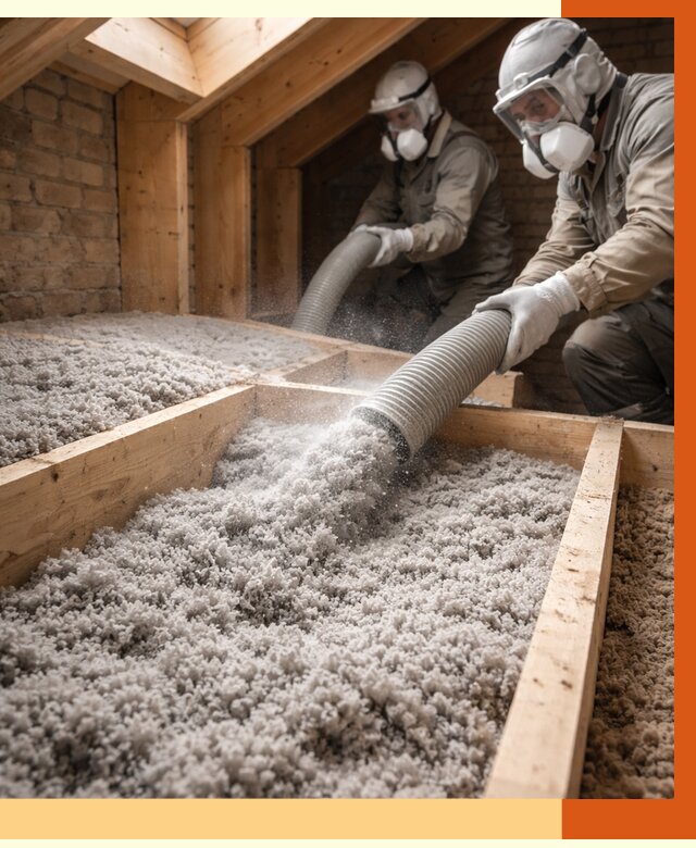 Утепление коттеджа эковатой в Тихвине от 2732 руб./м² — комплексная задувка и монтаж | ТепломастерТхв