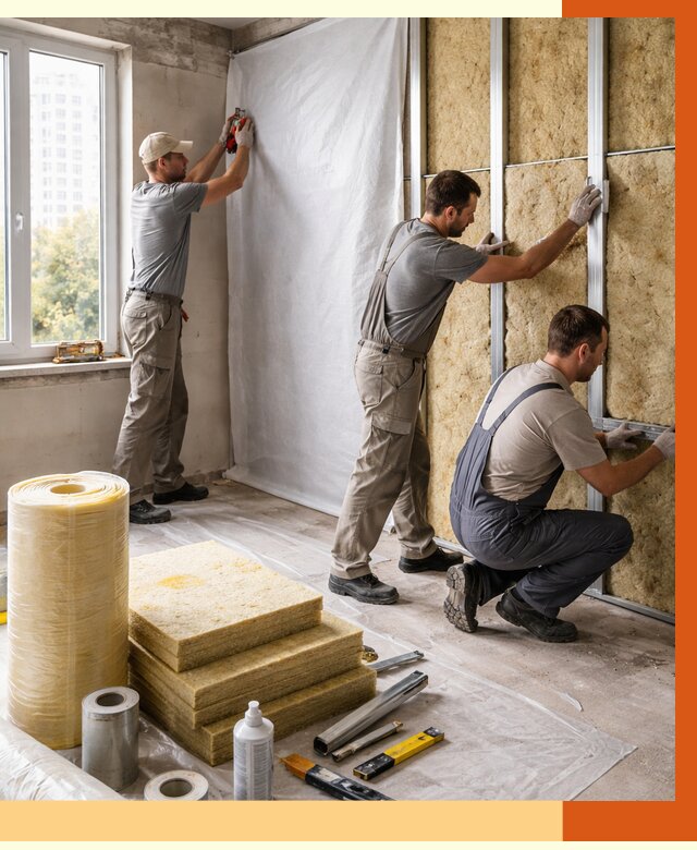 Утепление квартиры в Тихвине от 4918 руб/м2 — утеплить квартиру изнутри и снаружи | ТепломастерТхв