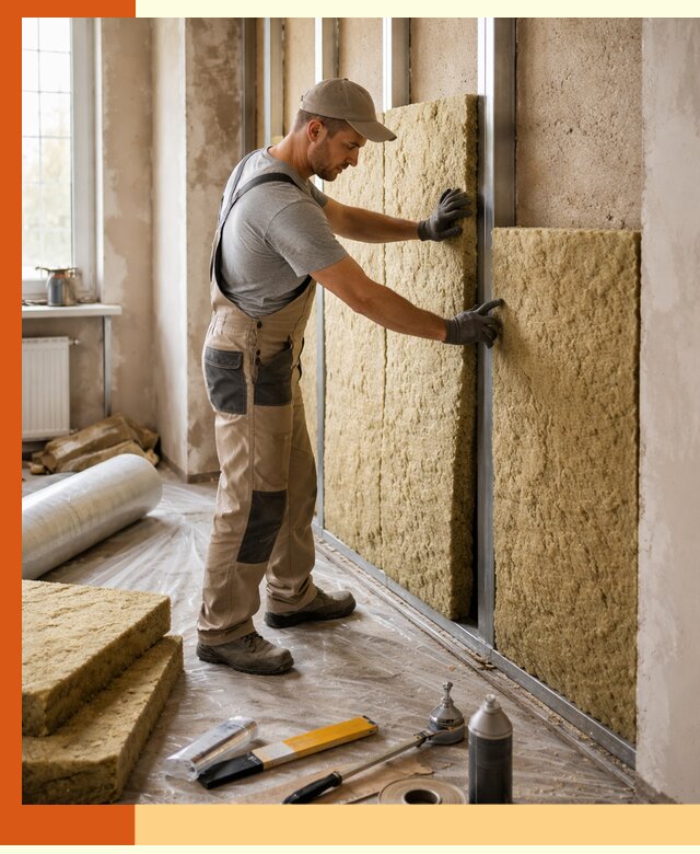 Утепление квартиры в Тихвине — комплексная теплоизоляция стен и полов