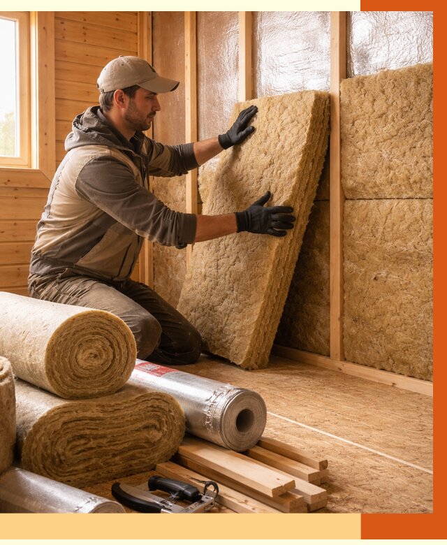 Утепление бани в Тихвине под ключ от 4918 руб./м2 — утеплить потолок, пол и стены | ТепломастерТхв