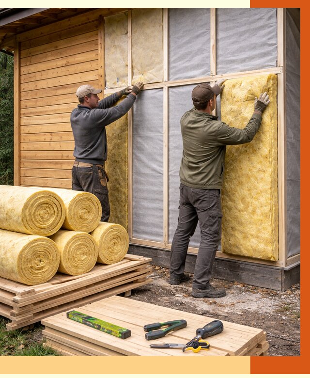 Утепление бани снаружи в Тихвине от 92888 руб. под ключ | ТепломастерТхв