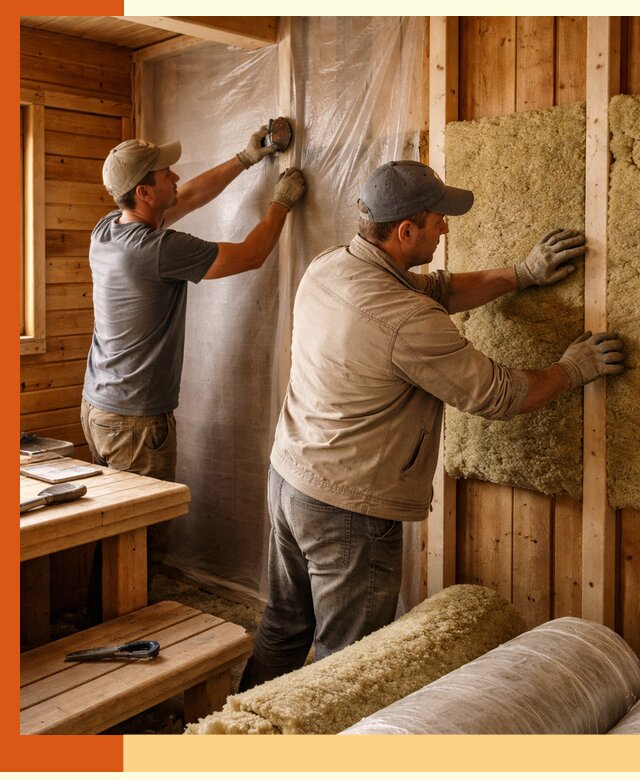 Утепление бани изнутри в Тихвине качественно и недорого