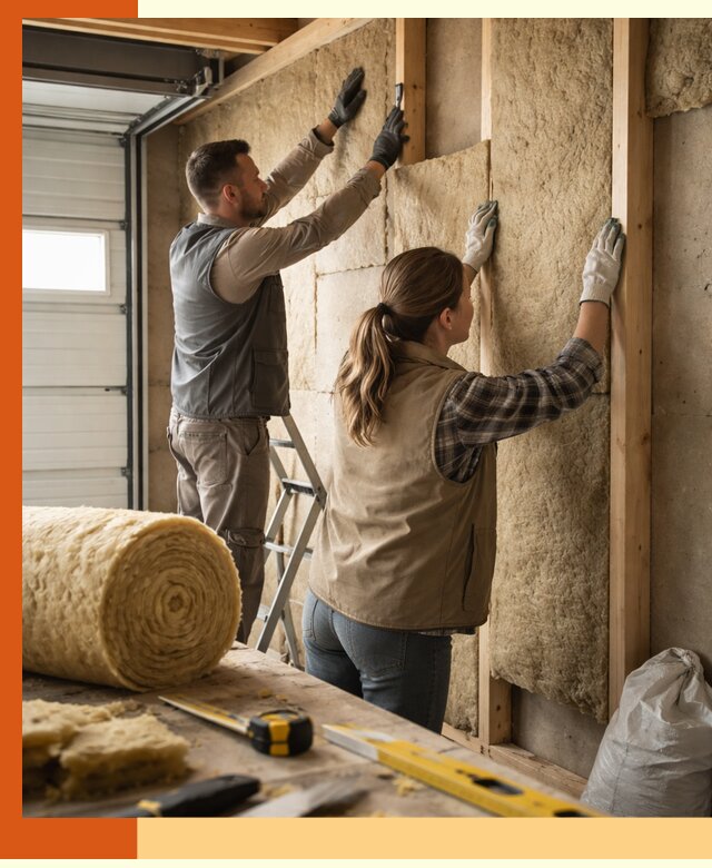 Утепление гаража изнутри в Тихвине: быстро и надежно