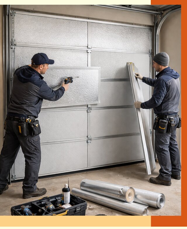 Утепление гаражных ворот в Тихвине от 8578 руб/м2 — надежно и быстро | ТепломастерТхв