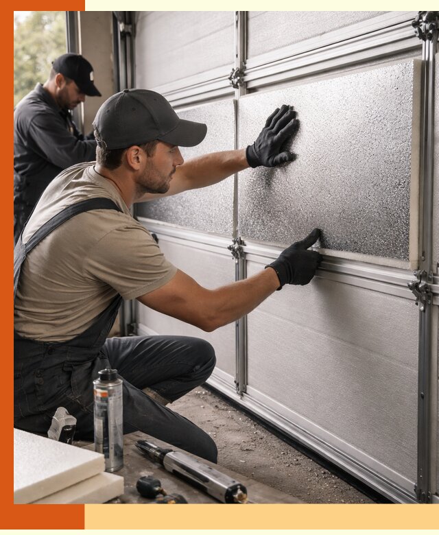 Утепление гаражных ворот в Тихвине качественно и надежно