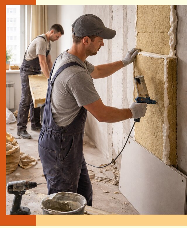 Утепление стен изнутри в Тихвине — качественно и эффективно