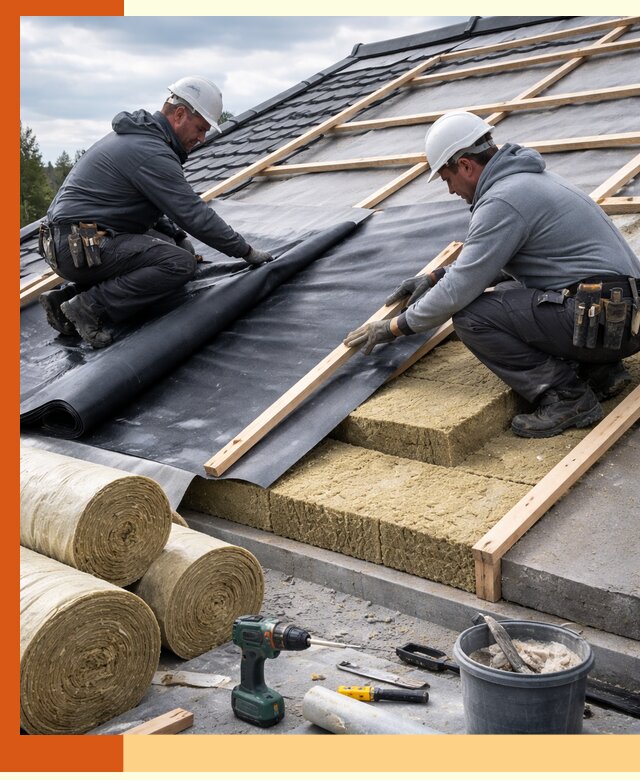 Утепление крыши снаружи в Тихвине: профессиональная теплоизоляция