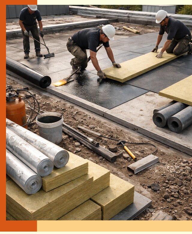 Утепление плоской крыши в Тихвине — надежная теплоизоляция и герметизация