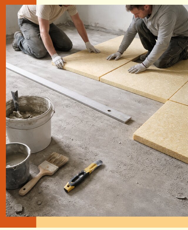 Утепление бетонного пола в Тихвине профессионально и недорого