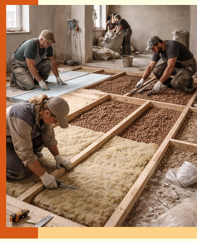 Утепление перекрытий жилых и промышленных зданий в Тихвине