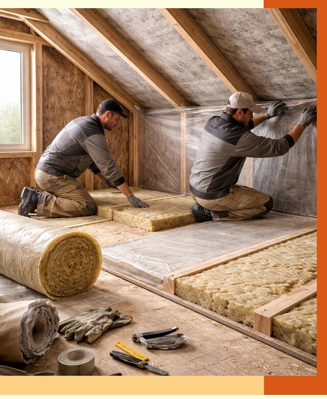 Утепление чердака в Тихвине от 8196 руб/м² — теплоизоляция и комплексное утепление под ключ | ТепломастерТхв