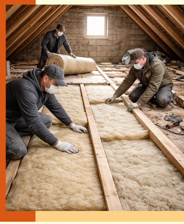 Утепление чердака в Тихвине — профессиональная теплоизоляция кровли