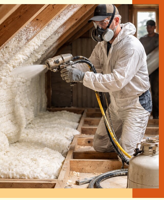 Утепление чердака ППУ в Тихвине от 9420 руб./м2 — услуга под ключ | ТепломастерТхв