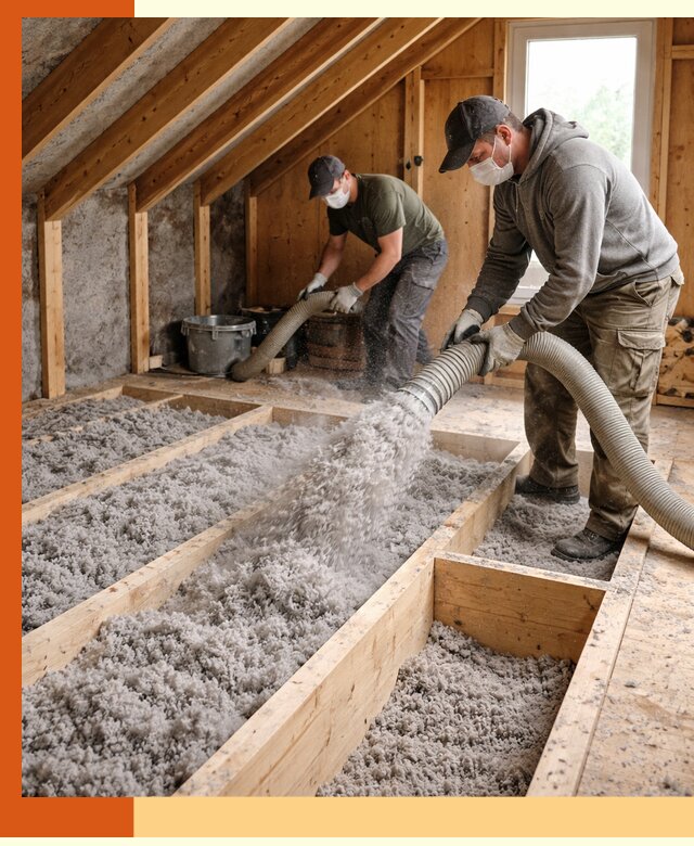 Утепление мансарды эковатой в Тихвине с гарантией качества