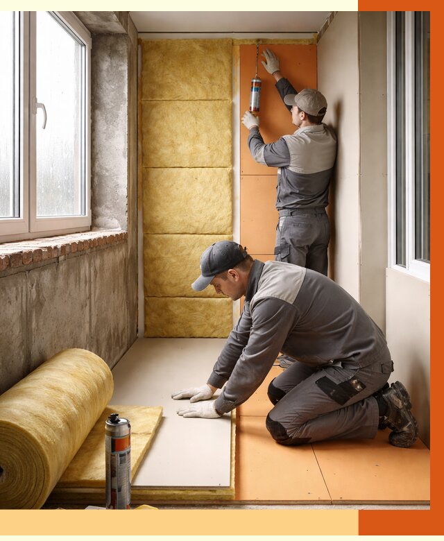 Утепление лоджии под ключ в Тихвине от 7103 руб/м2 — комплексное решение | ТепломастерТхв