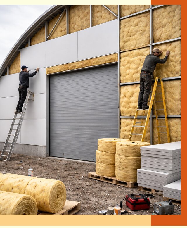 Утепление ангара пенополиуретаном в Тихвине от 7868 руб./м² — комплекс от ТепломастерТхв