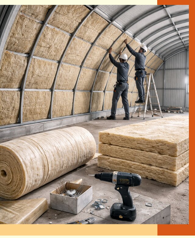 Утепление арочного ангара в Тихвине от 3497 руб./м2 под ключ | ТепломастерТхв