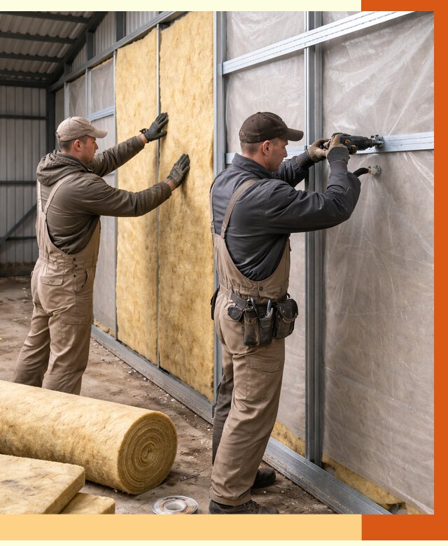 Утепление металлического ангара в Тихвине от 5191 руб/м2 — услуги под ключ | ТепломастерТхв