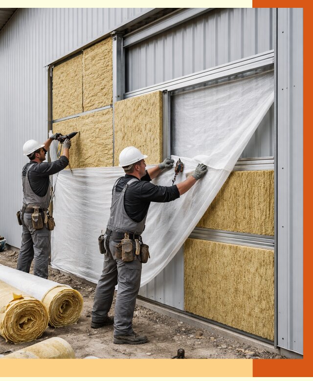 Утепление металлического склада в Тихвине от 4918 руб/м2 — комплексное утепление под ключ | ТепломастерТхв