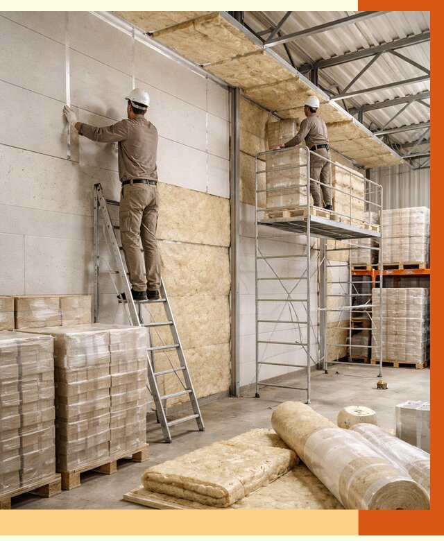 Утепление склада готовой продукции в Тихвине от 2131 руб./м2 — комплексно | ТепломастерТхв