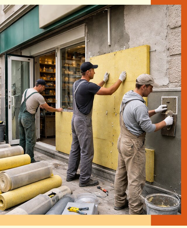 Утепление магазина в Тихвине от 4918 руб/м2 — цена, стены и снаружи | ТепломастерТхв