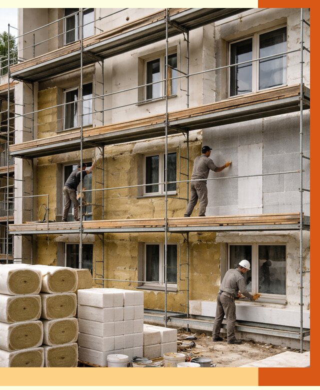 Утепление гостиницы в Тихвине от 7868 руб./м2 — комплексно, ППУ, под ключ | ТепломастерТхв