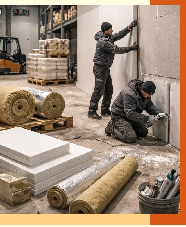 Утепление холодного склада в Тихвине от 9289 руб/м2 — комплексное под ключ | ТепломастерТхв