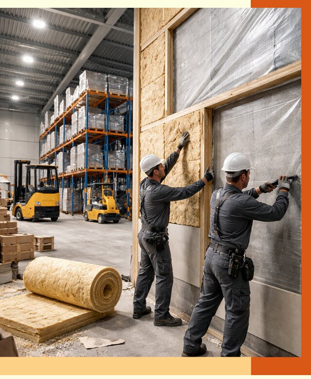 Утепление склада с техникой в Тихвине от 4590 руб./м2 — комплексно под ключ | ТепломастерТхв