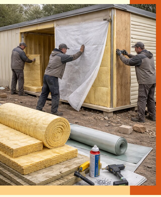 Утепление строительной бытовки в Тихвине от 13660 руб. под ключ | ТепломастерТхв