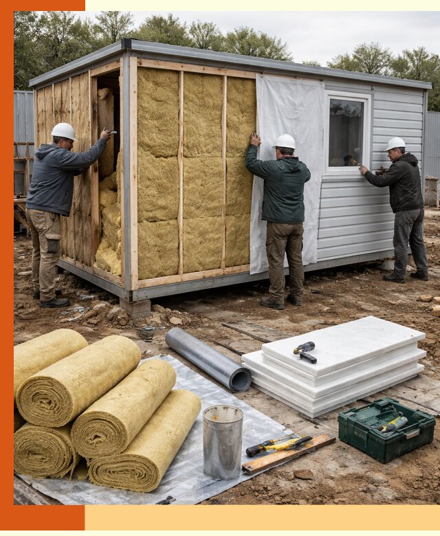 Утепление строительной бытовки под ключ в Тихвине для любых условий