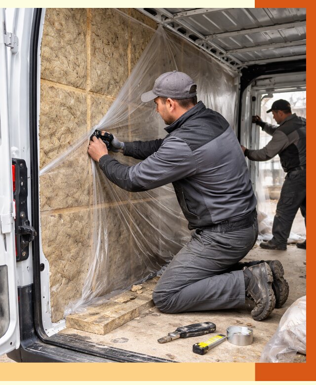 Утепление фургона в Тихвине от 18031 руб/м2 — утепление фургона ППУ и кузова | ТепломастерТхв