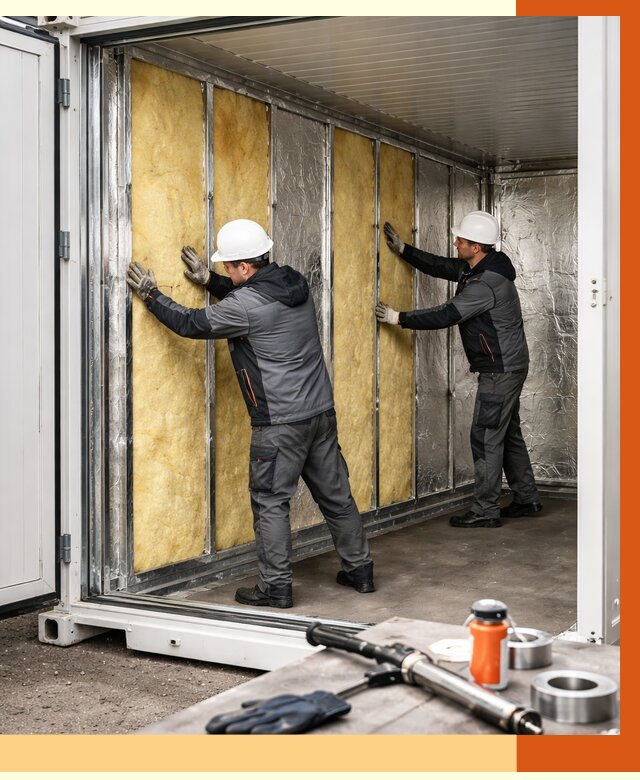 Утепление рефрижераторного контейнера в Тихвине от 49176 руб./м² | ТепломастерТхв