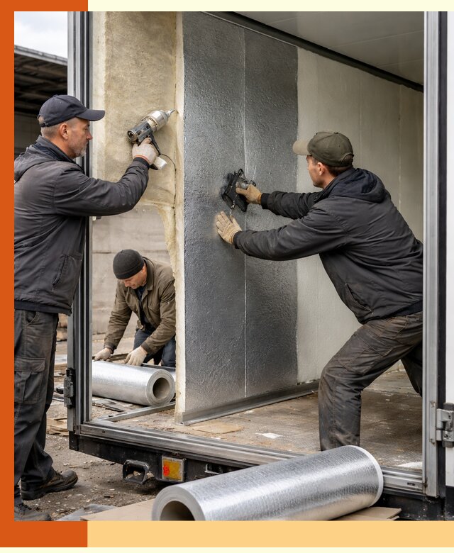 Утепление холодильного кузова в Тихвине — монтаж и теплоизоляция