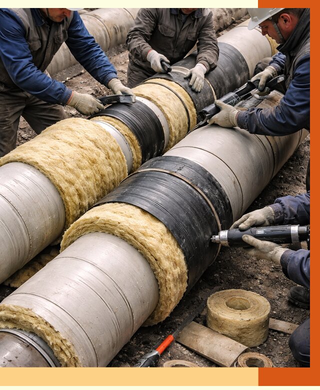 Утепление трубопровода в Тихвине под ключ от 2022 руб. — надежно и выгодно | ТепломастерТхв