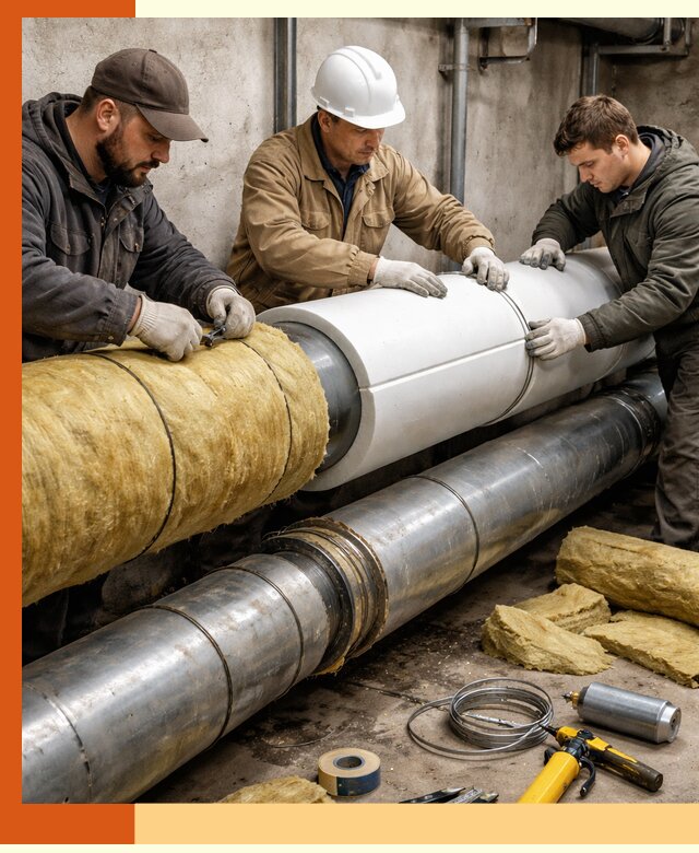 Утепление трубопровода в Тихвине с гарантией энергоэффективности