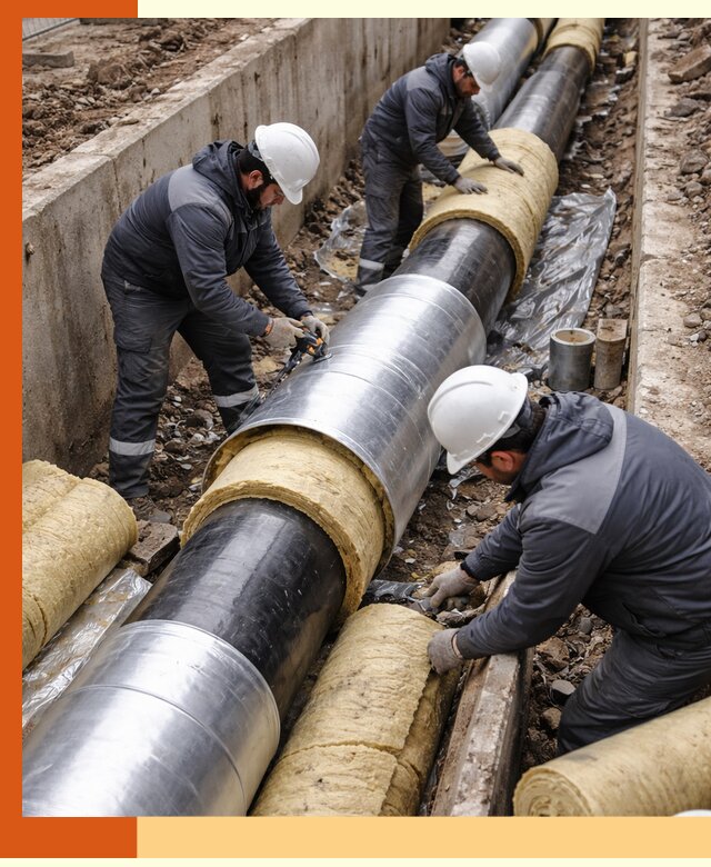 Утепление теплотрассы в Тихвине: утеплительные работы и материалы