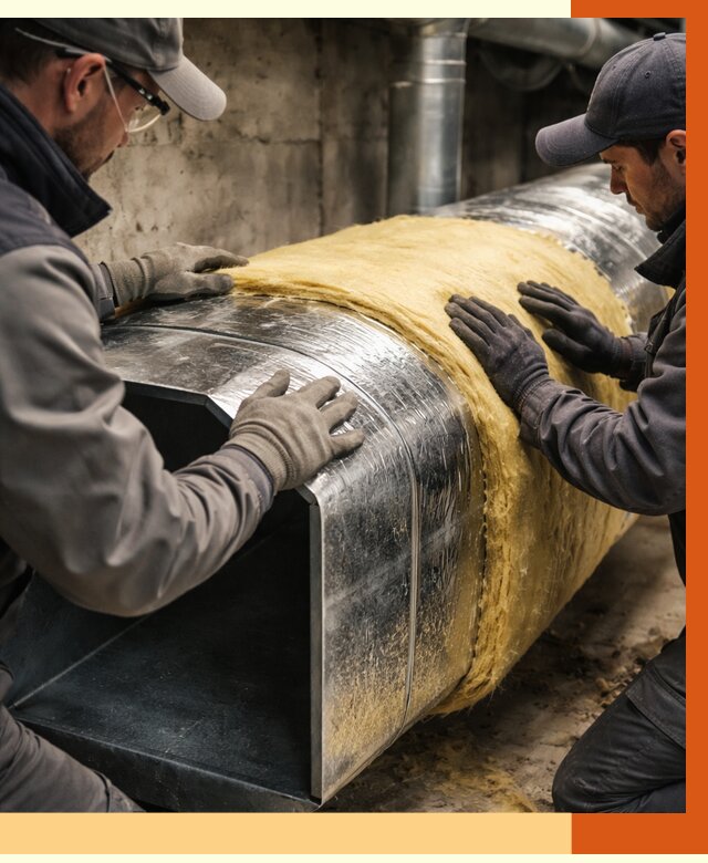 Утепление воздуховодов в Тихвине от 4590 руб. — теплоизоляция вентиляции | ТепломастерТхв