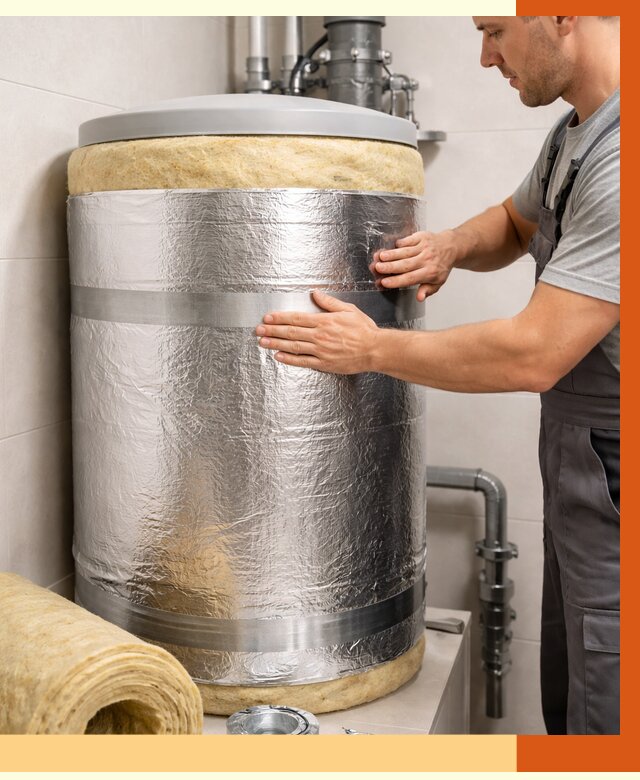 Утепление бойлера в Тихвине от 4918 руб. под ключ | Утепление ППУ | ТепломастерТхв