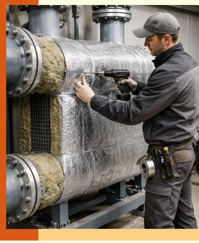 Утепление теплообменника в Тихвине — профессиональная теплоизоляция оборудования